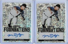 (2) 2019 Leaf Flash MATTHEW THOMPSON Foundations Silver Prismatic Auto White Sox