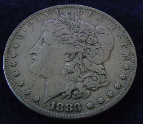 1883-S 1883S 1883 S 90% Silber Morgan Dollar US Mint Münze 1 $ Runde vz? EF? - Bild 4 von 6