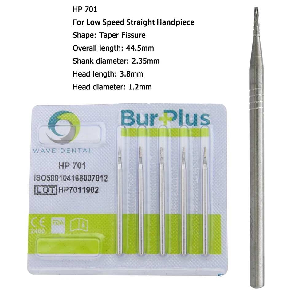 Wave Dental Carbide Burs Straight Surgical Burs Low Speed HP 557 702 703L 44.5mm - Image 3 of 4