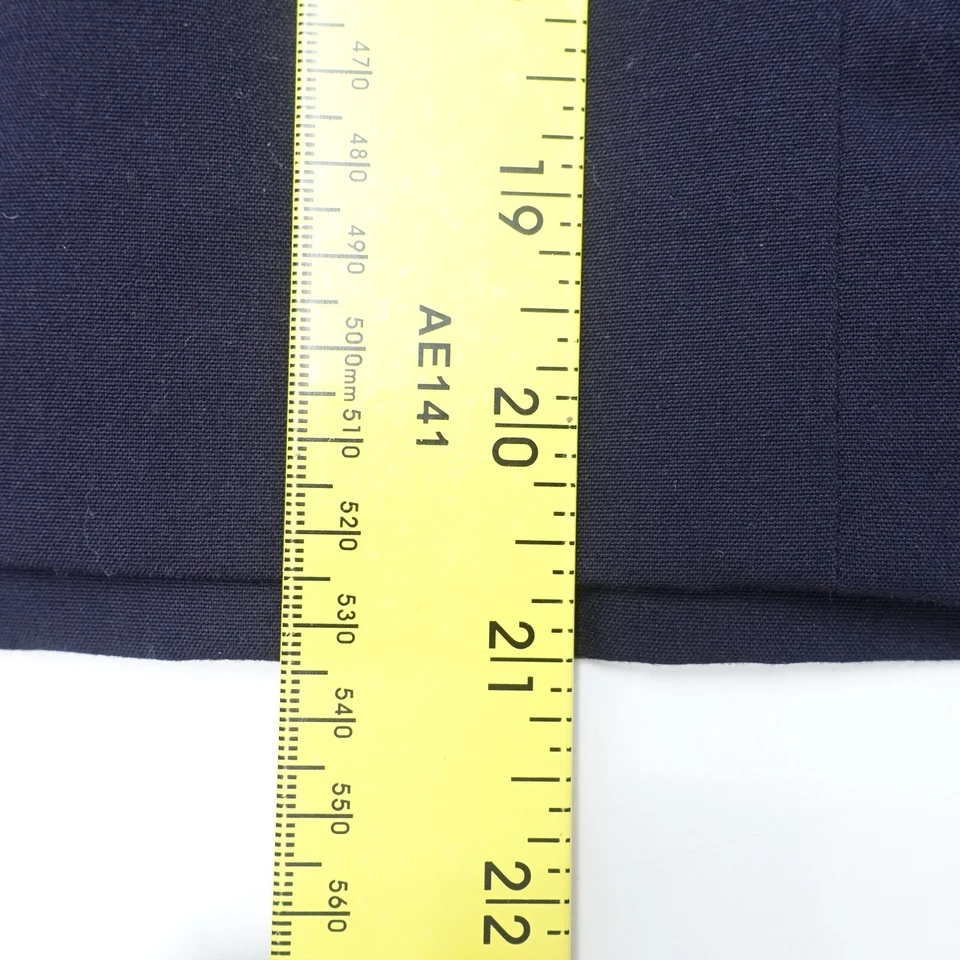 H&M Pencil Skirt Womens 8 Navy Blue Polyester Lining Classic Formal Overlap Wrap - Image 2 of 4