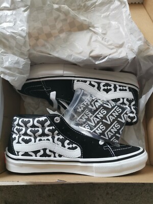 Supreme x Vans Monogram S Logo Skate Grosso Mid Black/white