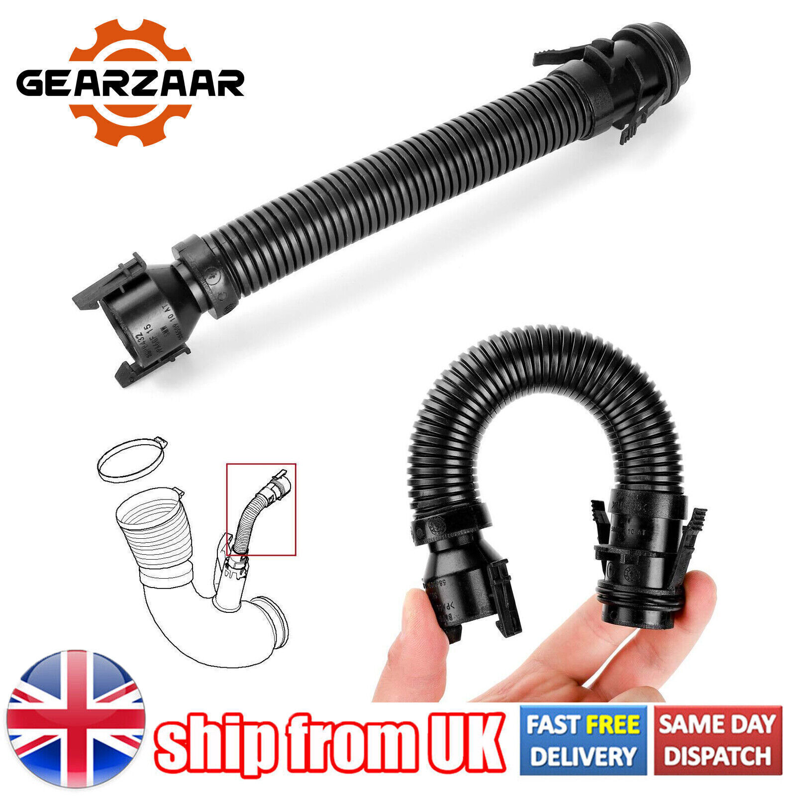 AIR INTAKE BREATHER HOSE PIPE FOR BMW 1 3 5 SERIES X3 X5 X6 N47 N57