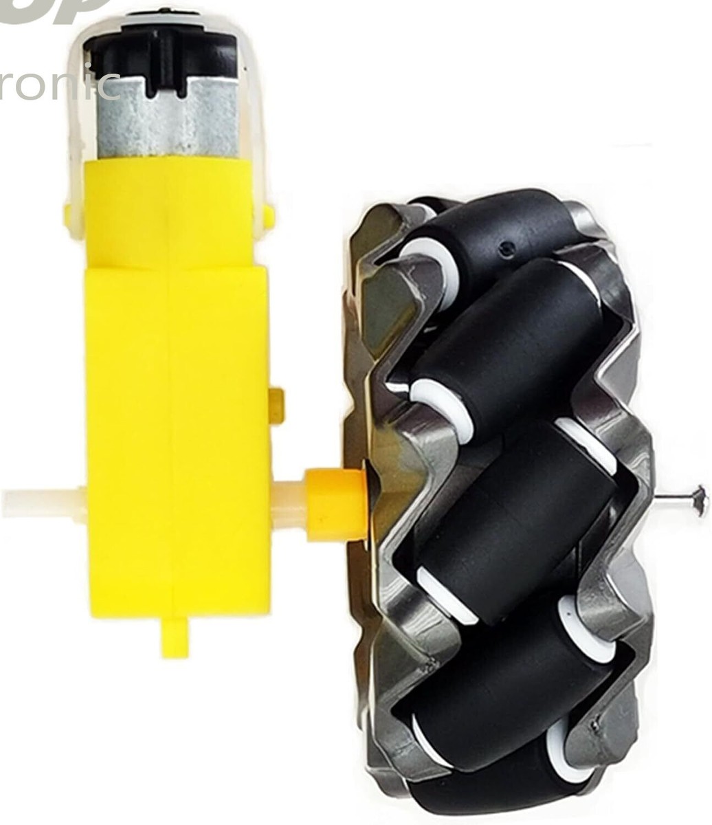 Mecanum-wiel, 48 mm omnidirectioneel wiel Slimme robot Auto-accessoires DIY-speelgoedcomponenten(1 Pair