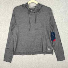 NEW 60 Reebok Hoodie Sweatshirt Medium Slim Active Performance Exercise Wicking
