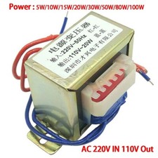 AC 220V IN 110V Out Power Transformer 5W/10W/15W/20W/30W/50W/80W/100W