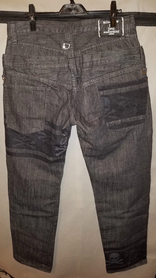 Pantalones de mezclilla rectos Mastermind Japón talla L lavado doble cintura EE. UU. 34 Foto 2 de 4
