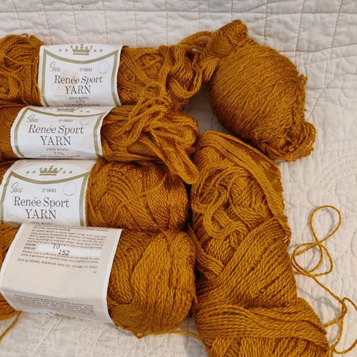 5 New Vtg Sears Renee Sport Bright Brown Bronze Fine Weight #2 Yarn 2oz Skeins - Picture 6 of 24
