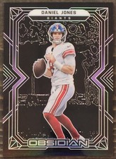 Daniel Jones 2022 Panini Obsidian Purple Etch 9/100 #67 NY Giants