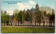 Rochester Minnesota~Academy of Our Lady of Lourdes~1914 Postcard