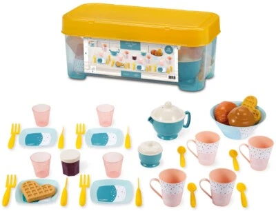 ECOIFFIER Großes Frühstücks-Set in Box Puppengeschirr Geschirr Spielküche Spielzeug NEU