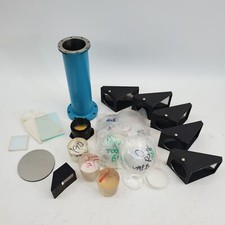 Lot of Vintage Telescope Parts - Mirror, Optical Glass, Tube, Filters DIY