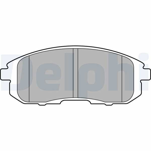Delphi LP2148 Bremsbelagsatz, Scheibenbremse Passend FüR Fiat Mitsubishi-image