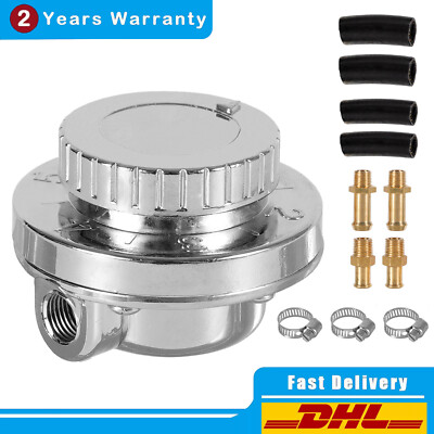 1-5 psi Adjustable Fuel Pressure Regulator Carburetor Carb Kit w/ 8mm 10mm Hose