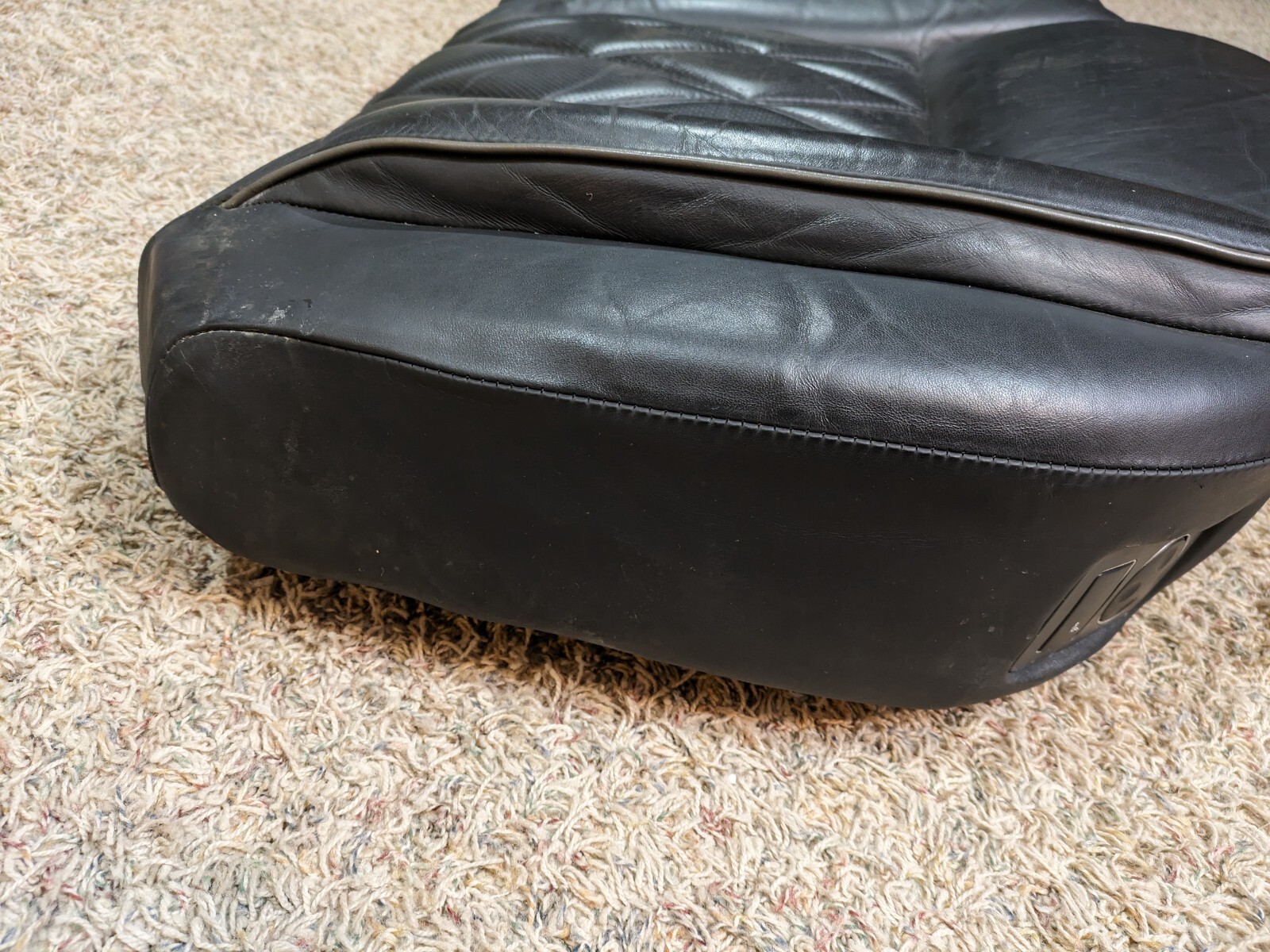 black 10-12 BENTLEY CONTINENTAL FLYING SPUR REAR SEAT LOWER BOTTOM CUSHION oem