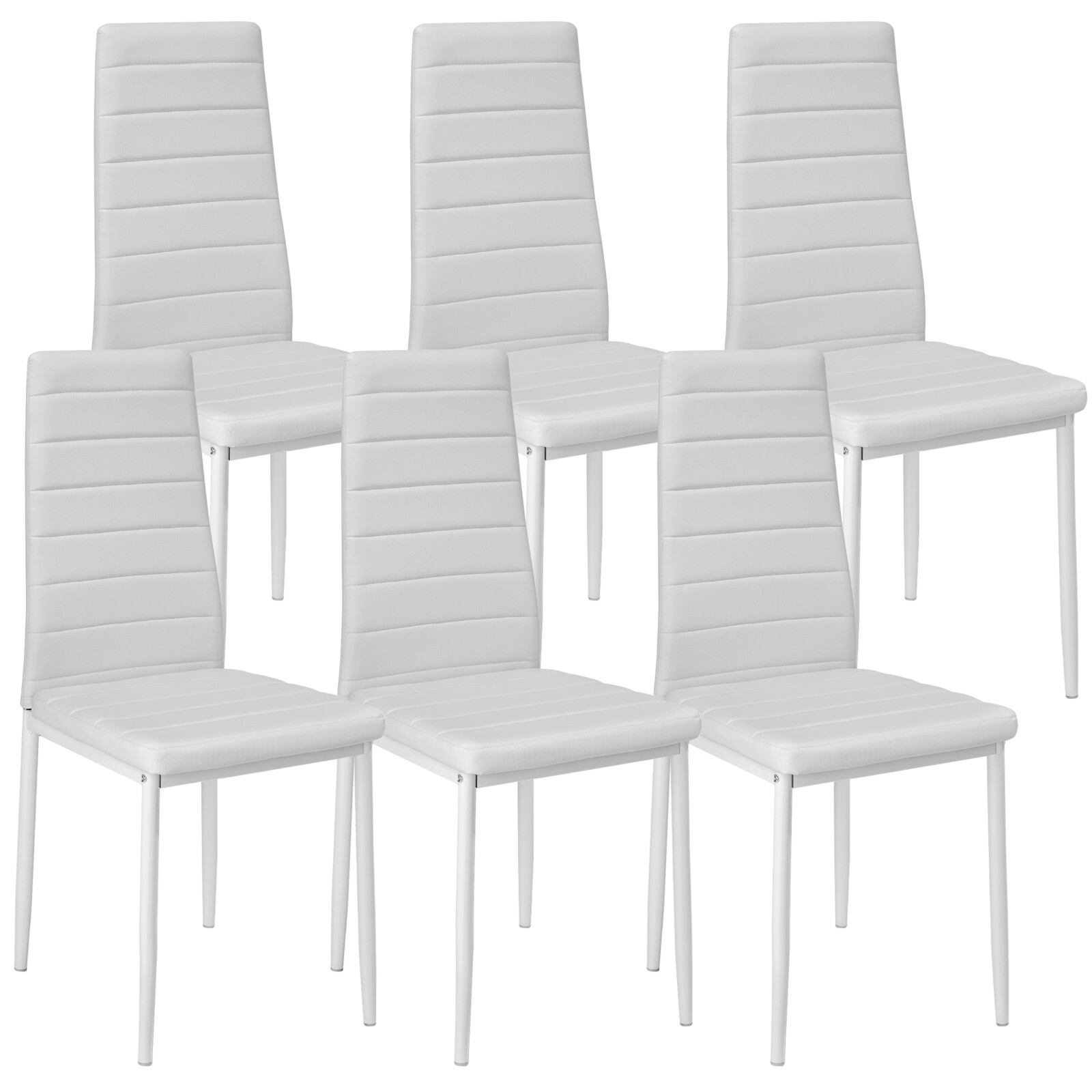 Dining Chairs Set of 4/6 High Back Leather Padded Seat Kitchen Chair Office Home eBay