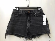 BDG Urban Outfitters Girlfriend High Rise Cutoff Short Black Denim US 26 NWT