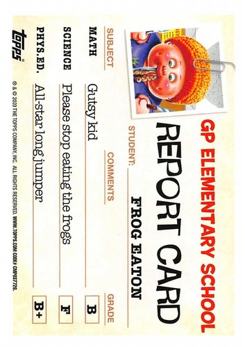 GARBAGE PAIL KIDS 2020 TARDE TO SCHOOL BORDO VERDE PARALLELO PICK-A-CARD GPK W@W - Foto 281 di 401