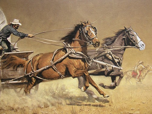 Lithograph Proof: Race with the Hostiles signed by Frank McCarthy #7 of 35, COA - Picture 3 of 9