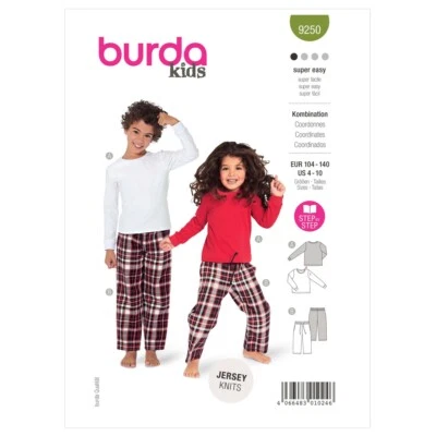 Burda 9250 Passender Hose Oberteile Nähmuster Größen 4-10 Skill: Super Einfach - Bild 1 von 4