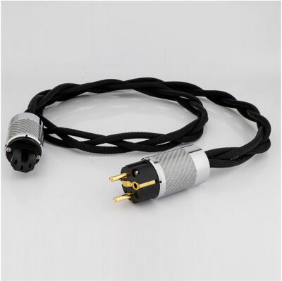 10AWG Pure Copper HiFi Audio Power Cable US 3-Prong EU Schuko Power Supply Cord