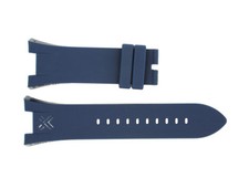 NEW Blue Silicone Rubber Diver Watch Strap Band For Armani Exchange