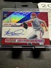 2019 Panini Donruss Optic Autographs Baseball Aaron Nola /15 