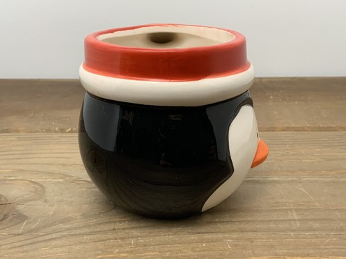 Tazza Vintage Royal Norfolk Natale Pinguino Bianco Nero Rosso Tazza Ceramica Dipinta a Mano - Foto 2 di 22