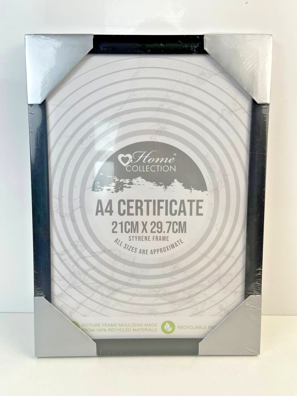 A4 Certificate Picture Frame with Styrene Front Photo Art Print Poster Freestand