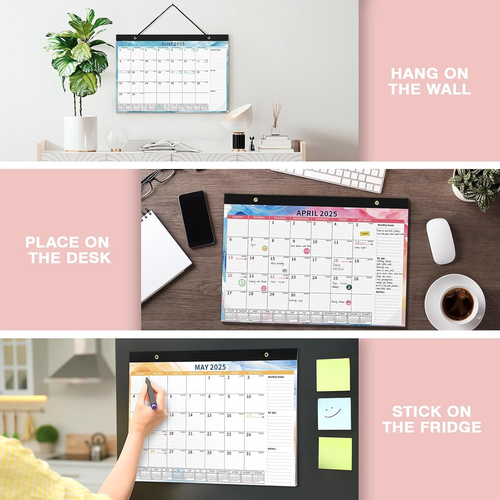 2025-2026 Calendar Magnetic Desk Wall Desktop Monthly Planner from January 2025 - Picture 2 of 12
