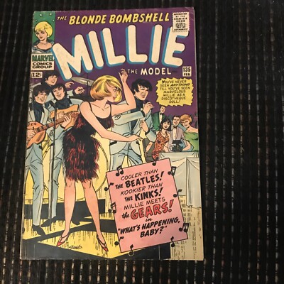 Millie the Model #135 Marvel comic Stan lee, Stan Goldberg, JFK TRIBUTE  Beatles