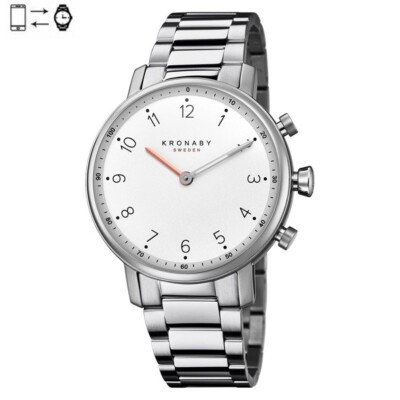 Kronaby Nord connected watch 38 Steel Silver Steel bracelet S0710/1