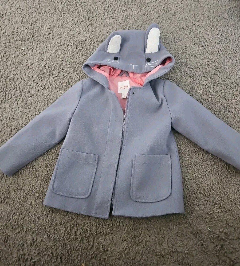 Jackbunny グレー ジャケット サイズ6 Grey Cat And Jack Bunny Jacket Cat Jack Toddler Girls Gray Bunny