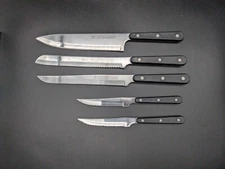 JA Henckels International Eversharp Knife Lot Bread Serrated Edge Chef Steak