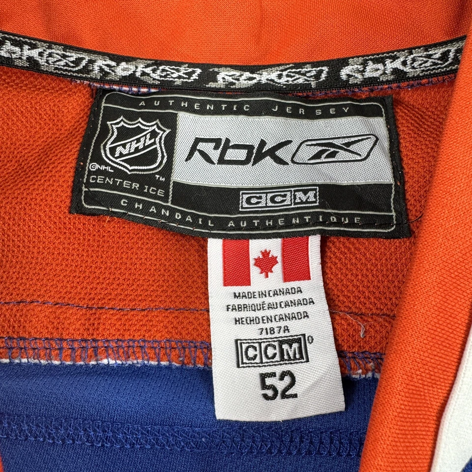 Reebok Edmonton Jordan Eberle Oilers Jersey NHL 52 Blue Orange Hockey - Image 3 of 4