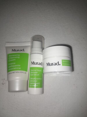 Murad Renewing Cleansing Cream, Retinal Youth Renewal Eye Serum, And Night Cream