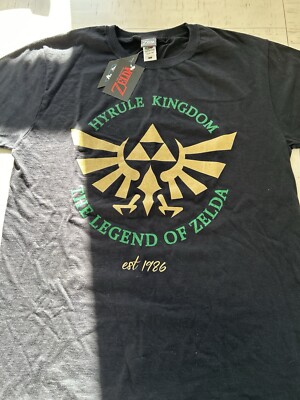 Nintendo Legend Of Zelda T-Shirt  Hyrule Kingdom Crest New With Tags Heroes Inc