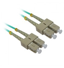 10 PACK LOT 2m SC-SC Duplex 50/125 OM4 100GB Fiber Patch Cable OFNR Aqua 6FT