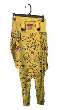 POKEMON Pikachu Boy's 10/12 Hooded Costume Soft Fleece Pajama Sleeper NEW