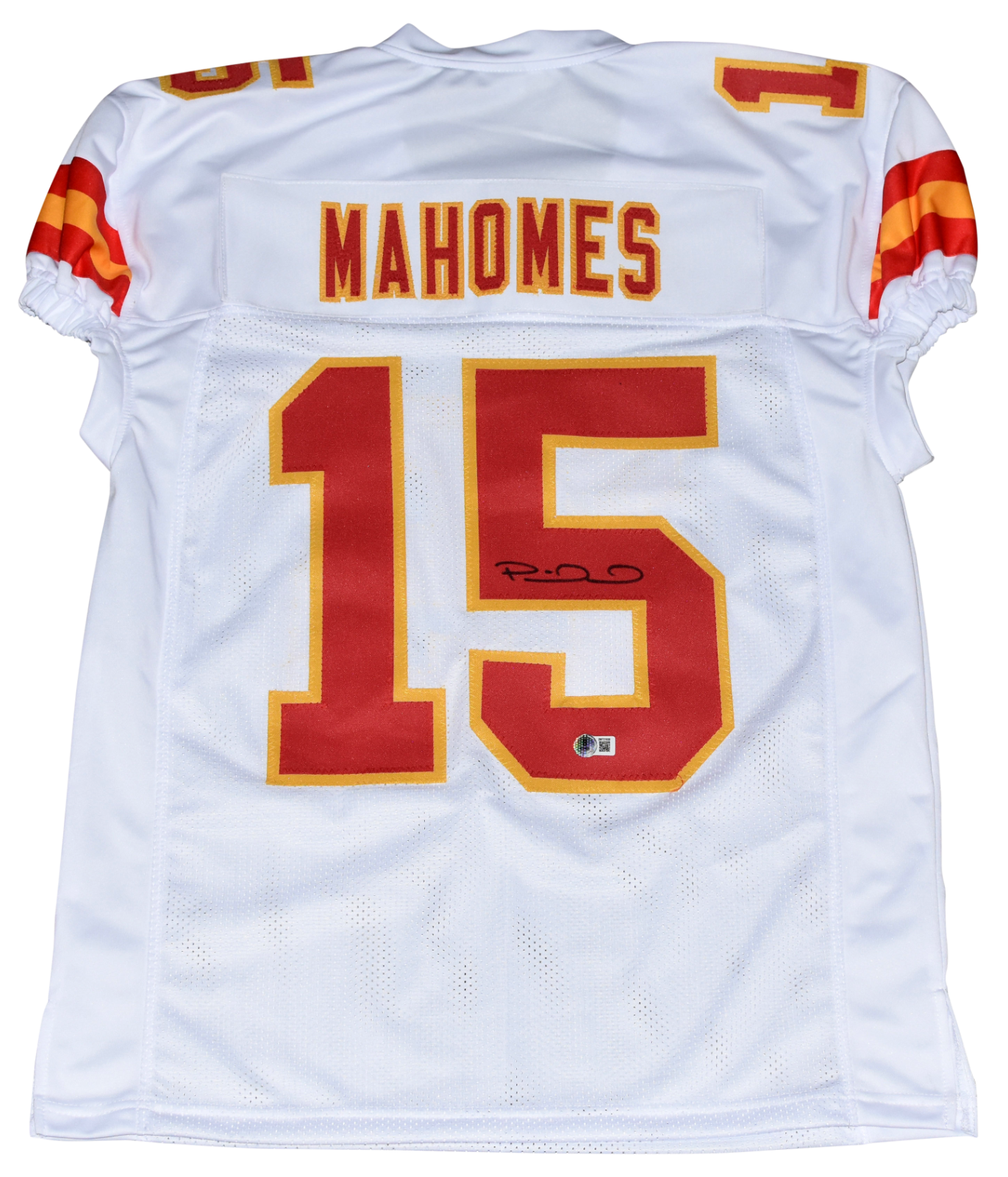 Patrick Mahomes Autographed Signed Kansas City Chiefs #15 WHITE GAME CUT JERSEY BECKETT 