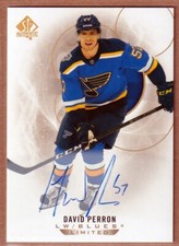2020-21 SP Authentic Limited Autographs #78 David Perron AUTO - St. Louis Blues