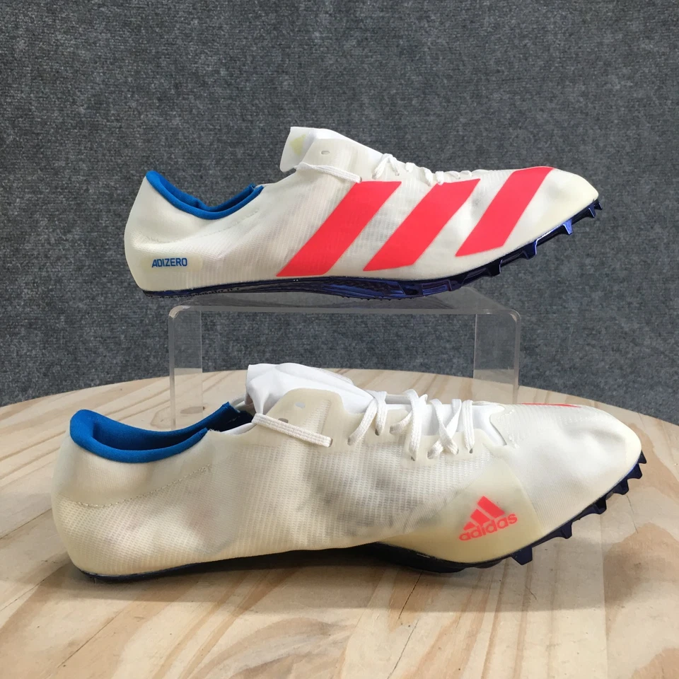 Adidas Zapatos Para Hombres 9.5 Adizero Prime SP Sprint Spikes Tenis de Pista Blanco Azul Foto 2 de 4