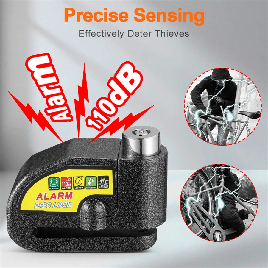 Motorrad Fahrrad Schloss Alarm Bremsscheibenschloss Bremshebelschloss 110DB - Bild 3 von 4