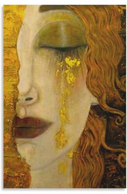 Zilberman Golden Tears Freyas Tears 12.5x18.5 Canvas Wall Art Poster Klimt Style