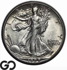 1929-D Walking Liberty Half Dollar, Tough This Nice Choice AU++/Unc, Better Date
