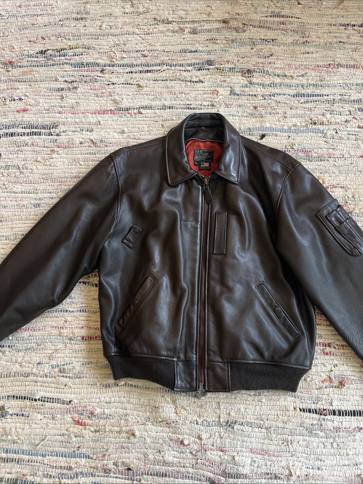 Avirex LTD leather jacket B-15D flight size Large Mint