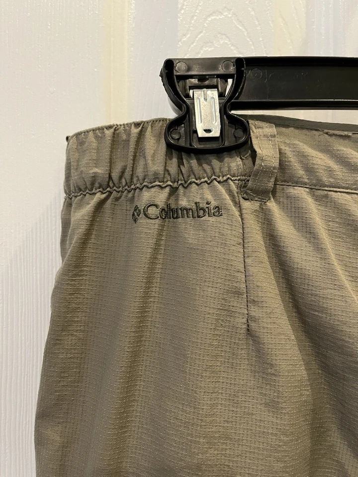 Pantalones convertibles Columbia PFG Omni-Shade para mujer talla L verde piedra plata Ridge Foto 4 de 4