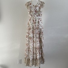 Miss Me White Floral Maxi Summer Dress With Rose Print