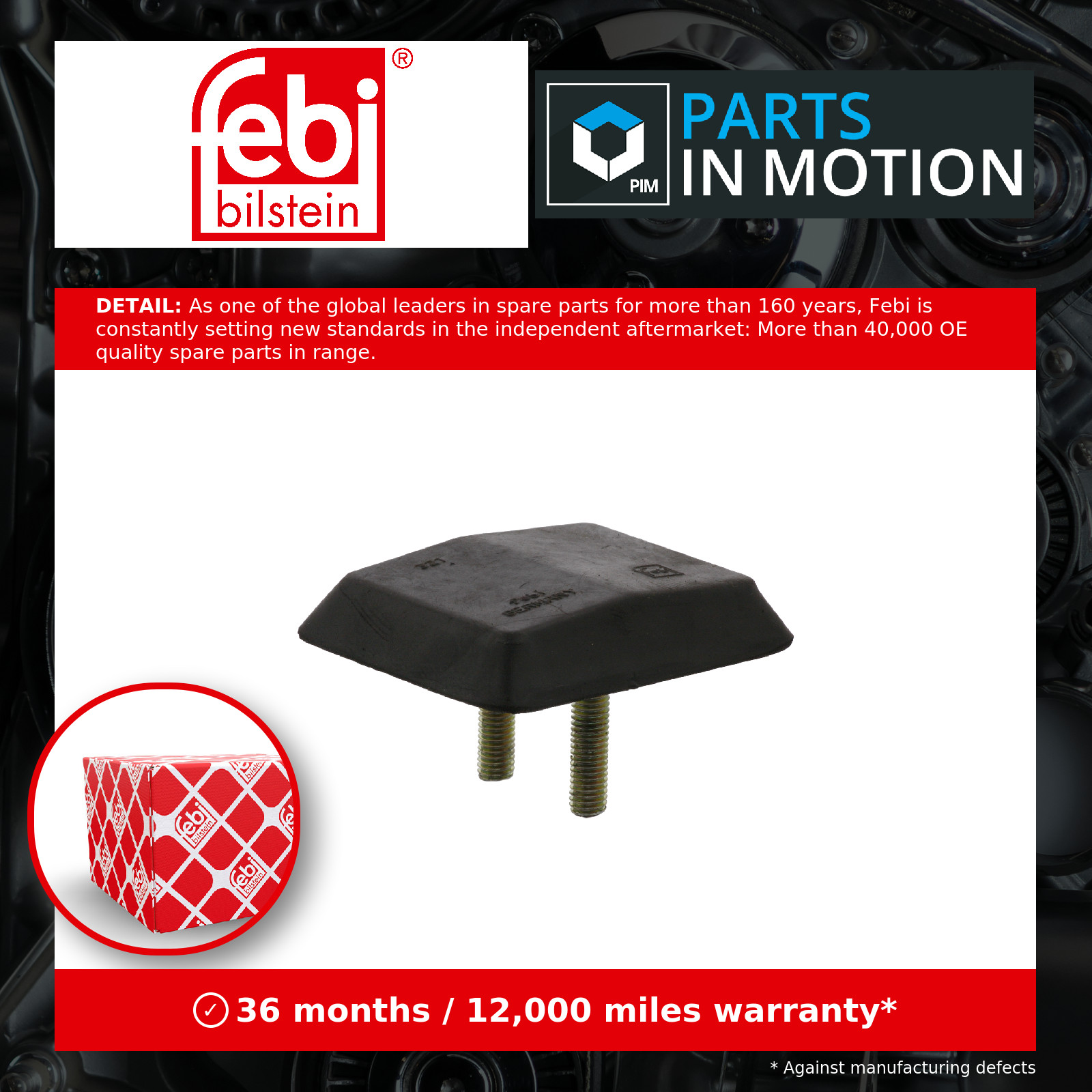 Bump Stop fits MERCEDES 609 T2 4.0D Rear 86 to 94 Suspension A6733250144 Febi