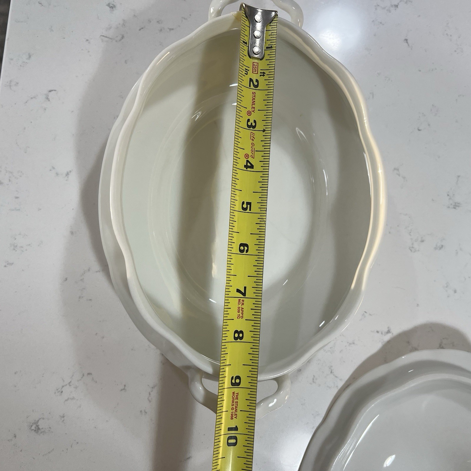 Vintage Covered Dish Tureen Soup Serving Bowl O. P. Co. Syracuse White Lid China