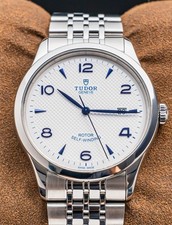 Tudor 1926 Opaline White & Blue Dial 41mm Steel Bracelet Automatic Date 91650 11